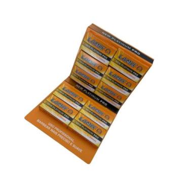 Imagem de Lâmina Lamix Cartela 50 Lâminas Para Barbear Profissional Platinum Pro