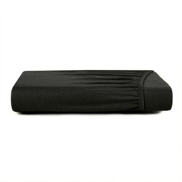 Imagem de Lençol Com Elástico King Altenburg Malha Fio Penteado 100% Algodão Preto Primitivo