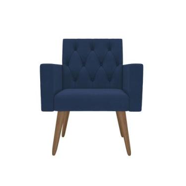 Imagem de Poltrona Decorativa Capitone Reforçada Confortável Para Sala - Móveis 