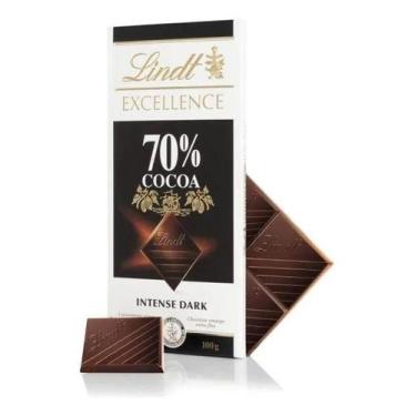 Imagem de Chocolate Amargo 70% Cacau Lindt Excellence Barra 100g Sem G