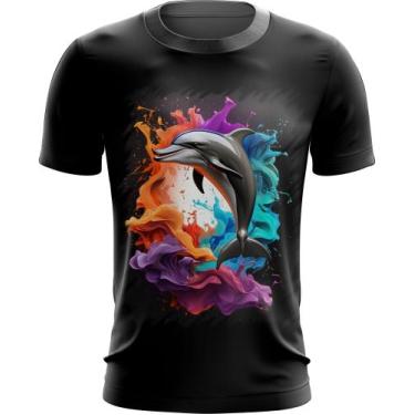 Imagem de Camiseta Dryfit Golfinho Inteligência Arte Pintura 6 - Kasubeck Store®