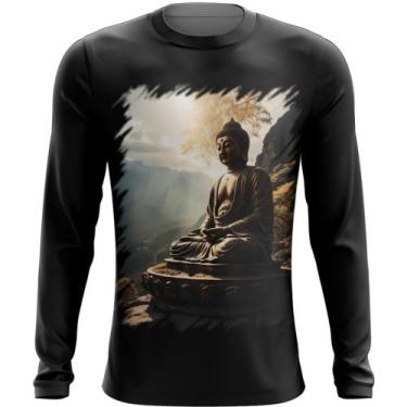 Imagem de Camiseta Manga Longa Estátua de Buda Iluminado Religião 1 - Kasubeck S
