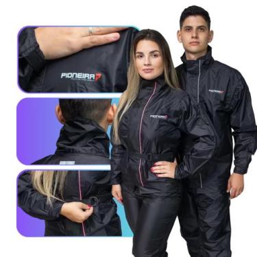 Imagem de Capa de Chuva Motoqueiro Nylon Impermeável Pioneira Storm Refletiva Mo