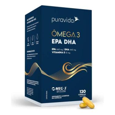 Imagem de Ômega 3 Epa Dha Puravida 120 Cápsulas Aroma de limão - Congratulations