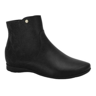 Imagem de Bota Comfortflex 2491301 Salto Baixo Flatform Ziper Casual Feminino-Feminino