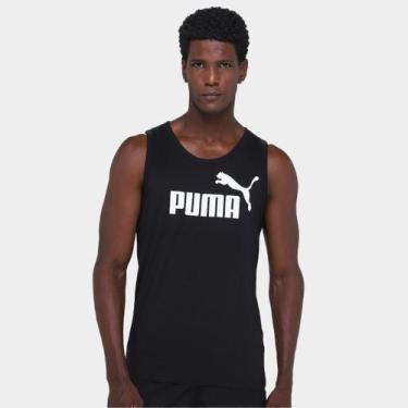 Imagem de Regata Puma n. 1 Logo Tank Masculina, Preto, P