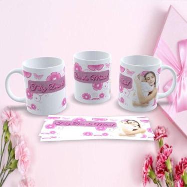 Imagem de Caneca de Porcelana 325ML Mães Estampa 138 com Estampa Dia das Mães Br