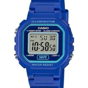 Imagem de Relógio Casio Quadrado La Feminino LA-20WH-2ADF-Feminino