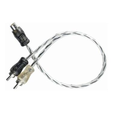 Imagem de Cabo Y Rca Blindado Techone 2 Machos Preto Prata Injetado - Tech One