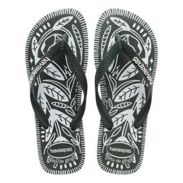 Imagem de Chinelo Havaianas Top Jardim Noturno Original -, Verde oliva, 35-36 BR