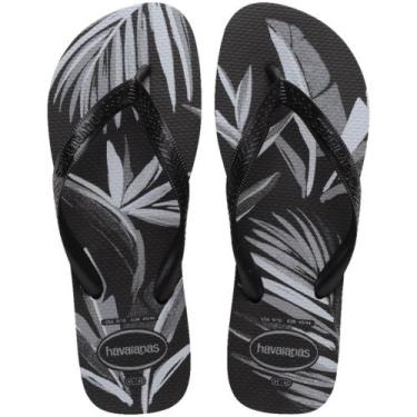 Imagem de Chinelo Havaianas Aloha Fc Masculino, Preto, Preto, 37/38