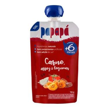 Imagem de Papinha de Carne Arroz Legumes Alimentação Infantil 120g - Papapá