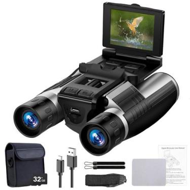 Imagem de Binóculos Vazussk 12x32 Câmera 48 MP Tela LCD 2,4" 32 GB