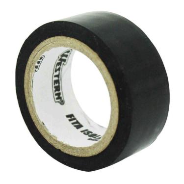 Imagem de Fita Isolante Anti-Chamas 5m X 19mm Preta 10 Rolos Western
