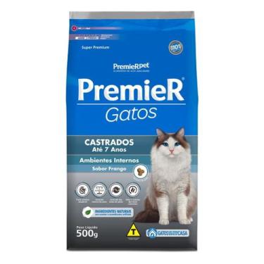 Imagem de Ração Premier Gatos Castrado 6 meses a 6 anos sabor Frango 500 g - PRE