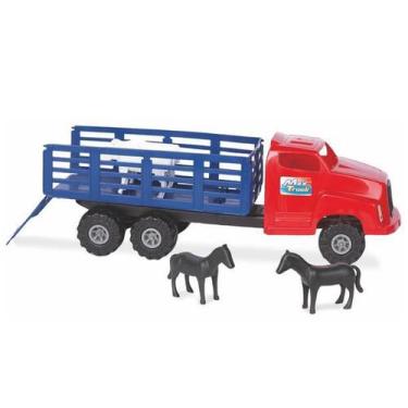 Imagem de Caminhão Truck Boiadeiro 39cm Grande Brinquedo Infantil - Toys