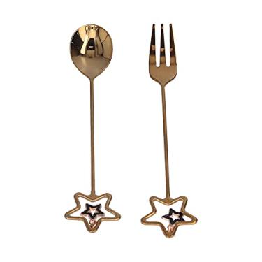 Imagem de Colher Mexendo, Garfo de Sobremesa Confortável Multiuso Inovador para Restaurante para Hotel(#2)