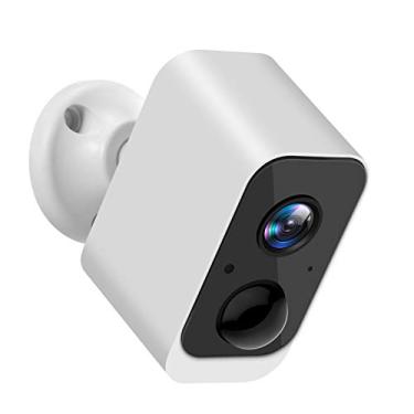Imagem de KKcare Câmera de segurança de bateria recarregável de alta definição completa 1080P Câmera de vigilância Wi-Fi sem fio à prova d'água externa com infravermelha, áudio bidirecional, detecção de