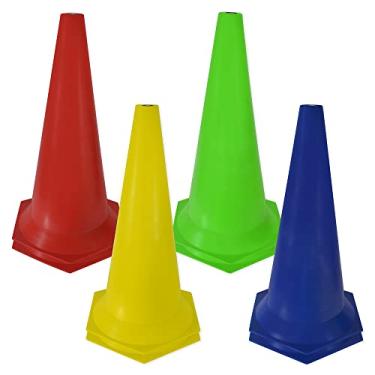 Imagem de Cone de Marcação de Plástico Muvin – 50cm – Kit com 8 - Treino Funcional – Agilidade – Treinamento – Circuitos – Desempenho – Fortalecimento - Resistente – Futebol – Basquete – Voleibol – Handebol