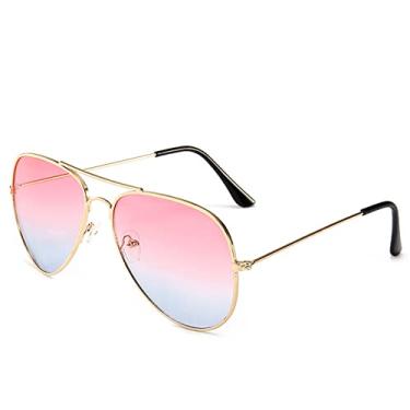 Imagem de Designer fashion gradiente óculos de sol masculinos e femininos óculos de sol retrô coloridos tendência Óculos de sol,C6,Outros