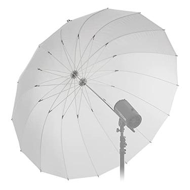Imagem de Fotodiox Guarda-chuva Parabolic Shoot-Through Pro 152,4 cm – Guarda-chuva Fotográfico Translúcido 16-Rib