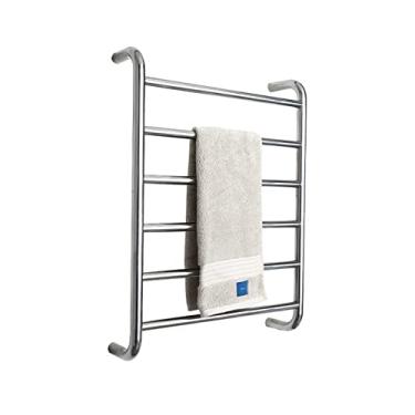 Imagem de Toalheiro de aquecimento elétrico banheiro hotel 304 aço inoxidável rack de secagem de banheiro, prata