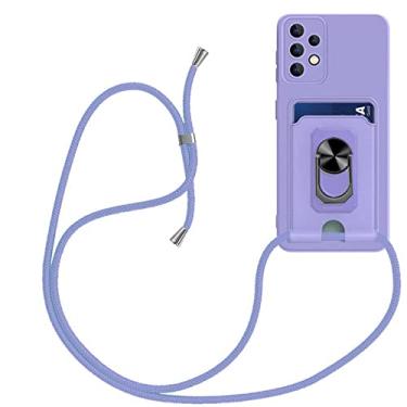 Imagem de Slot para cartão carteira suporte suporte capa de telefone para samsung a52 a72 a32 4g a50 a22 a12 a02 a20s estojo macio cordão, t6, para samsung a10s