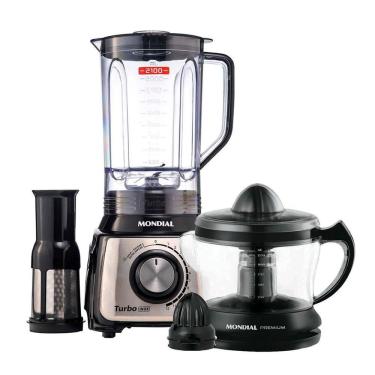 Imagem de Espremedor De Frutas 25W + Liquidificador Preto 127V Mondial
