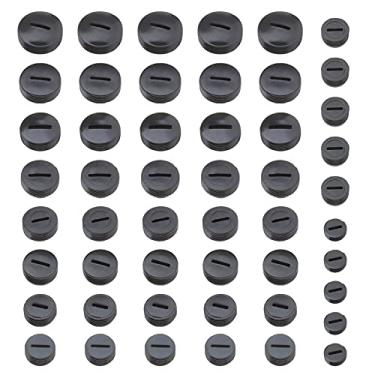 Imagem de Micro Traders 50 peças de plástico de carbono preto com conector ranhurado multi diâmetro 10 mm-20 mm peças de reposição para moedor de martelo ferramenta elétrica