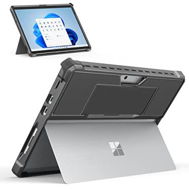 Imagem de MoKo A capa serve para tablet Microsoft Surface Pro 8-13 polegadas Touchscreen 2021 Release - Capa protetora robusta multifuncional com alça manual e compatível com teclado de capa, cinza escuro