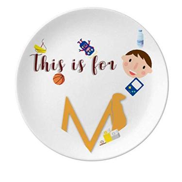 Imagem de Mouse Look Relógio Enemy Prato de Porcelana Prato de Jantar Redondo Menino Homem