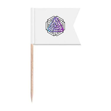 Imagem de Linha confusa Infinite Art Deco Presente Fashion Palito Bandeiras Marcação para Bolo Festa Prato de Queijo