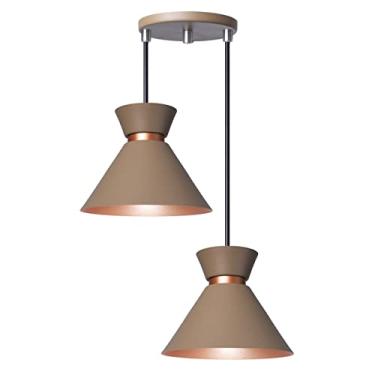 Imagem de Pendente Lustre Luminária Berlim 15cm Fendi Duplo