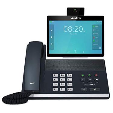 Imagem de Telefone IP de vídeo inteligente VP59 Yealink, 16 contas VoIP. Tela sensível ao toque de cor ajustável de 8 polegadas. Dual USB 2.0, 802.11ac Wi-Fi, Ethernet Gigabit de duas portas, 802.3af PoE, adaptador de alimentação não incluído (SIP-VP59)