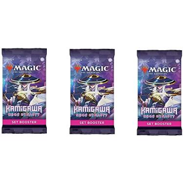 Imagem de 3 Packs Magic: The Gathering Set Booster Pack Lot MTG Kamigawa Neon Dynasty