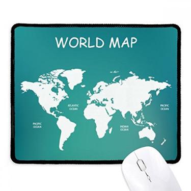 Imagem de Mapa-múndi Continent Distribution Mousepad borda costurada tapete de borracha para jogos