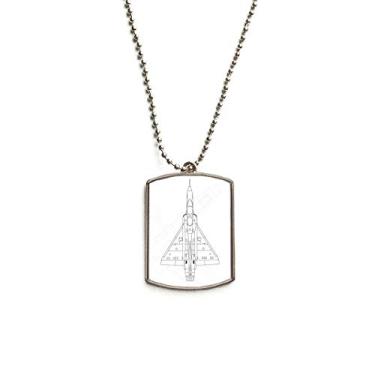 Imagem de DIYthinker Colar com pingente de identificação de cão de aço inoxidável equipamento de armas de aeronaves