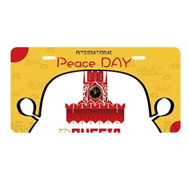 Imagem de DIYthinker Rússia Moscow Kremlin placa placa etiqueta decoração carro dia da paz