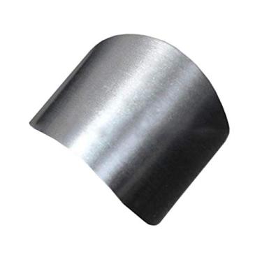 Imagem de Cabilock Protetor de dedo de aço inoxidável, protetor de aço inoxidável, protetor de dedo ajustável, protetores de mão ao cortar cortar, cortar, legumes, carne, alimentos, utensílios de cozinha