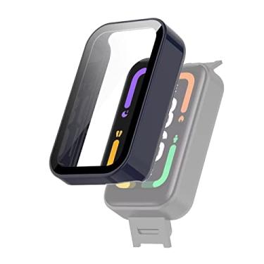 Imagem de For Xiaomi Redmi Smart Band Pro PC + Tempered Glass Watch Protective Case(Black)