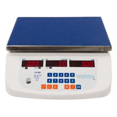 Imagem de Balança Computadora Eletrônica Bat Led C6 6/15Kg 2/5G Welmy