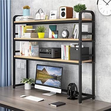 Imagem de Estante De Mesa De 3 Camadas - Rack De Armazenamento De Escritório Organizador De Mesa, Estante De Mesa De 3 Camadas Para Mesa De Computador, Prateleiras De Mesa De Estante Multicamadas Ajustáveis