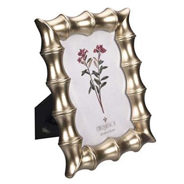 Imagem de Porta retrato Bamboo em resina L10xA15cm cor ouro