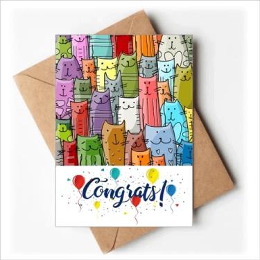 Imagem de DIYthinker Sling Cartoon Cute Cat Protect Animal Pet Lover Cartões de Casamento Parabéns Envelopes de Saudação