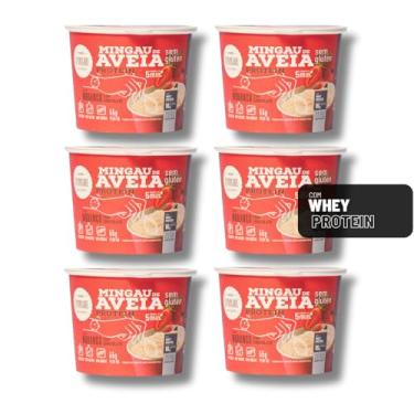 Imagem de Mingau de Aveia Proteico Morango com Chocolate Sem Açúcar, Sem Glúten e Sem Lactose - 06 UNIDADES (pronto em 05 minutos)