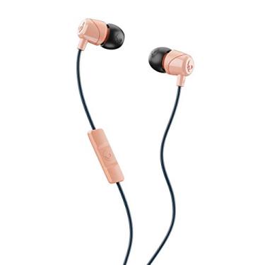Imagem de Skullcandy Fones de ouvido intra-auriculares com isolamento de ruído com microfone e controle remoto para chamadas de mãos livres, leve, som estéreo e base melhorada, conector com fio de 3,5 mm, pôr do sol/preto
