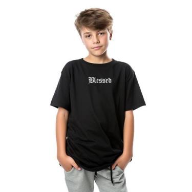 Imagem de Camiseta Infantil Menino Roupa Criança Masculino Verão Modelo Over - A