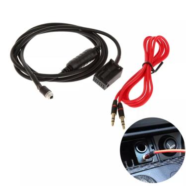 Imagem de Feminino 3.5mm carro AUX entrada adaptador auxiliar para cabo de áudio para MP3 iPod para BMW E53 X5