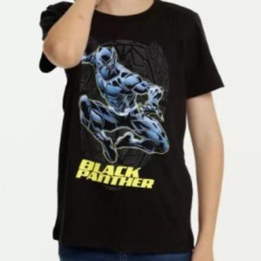Imagem de Camiseta Infantil Estampa Pantera Negra Manga Curta Marvel - Cativa