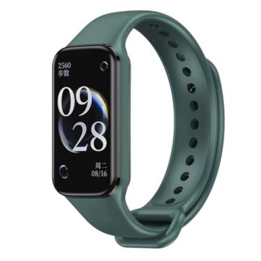Imagem de Pulseira de Silicone Sport Cores Vivas para Xiaomi Mi Band 8 Active (Verde-militar)